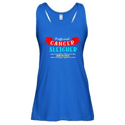 Cancer Sleigher Christmas Oncology Chemo Nurse Gift Ladies Essential Flowy Tank