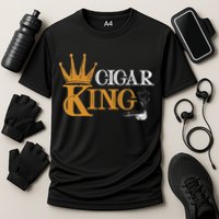 Cigar Smoking Connoisseur Tobacco Cigar King Cooling Performance Crew T-Shirt