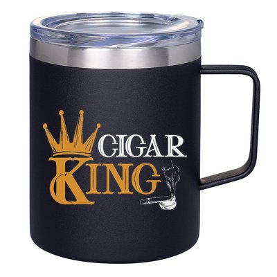 Cigar Smoking Connoisseur Tobacco Cigar King 12oz Stainless Steel Coffee Mug