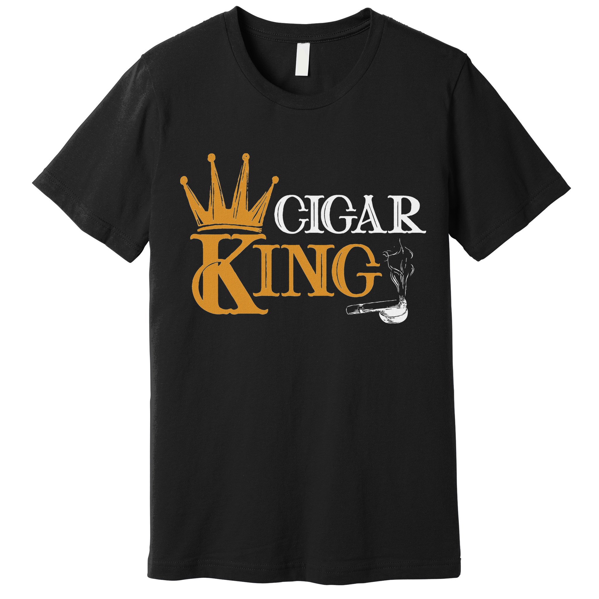 Cigar Smoking Connoisseur Tobacco Cigar King Premium T-Shirt
