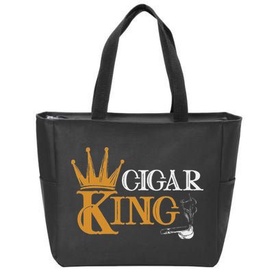 Cigar Smoking Connoisseur Tobacco Cigar King Zip Tote Bag