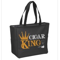 Cigar Smoking Connoisseur Tobacco Cigar King Zip Tote Bag