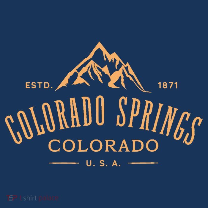 Colorado Springs Colorado Awesome Mountain Design Souvenir T-Shirt