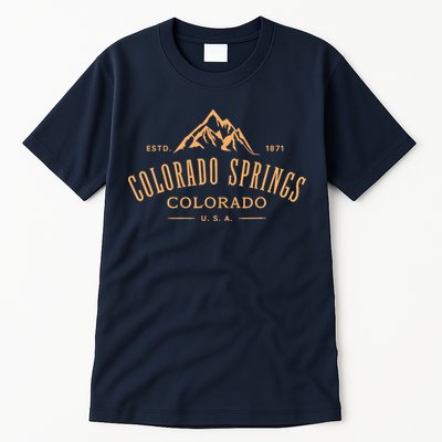Colorado Springs Colorado Awesome Mountain Design Souvenir Tall T-Shirt