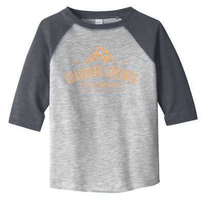Colorado Springs Colorado Awesome Mountain Design Souvenir Toddler Fine Jersey T-Shirt
