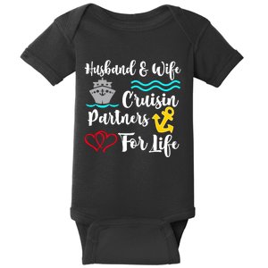 Cruise Ship Couple Husband & Wife Cruising Partners For Life Baby Bodysuit