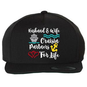 Cruise Ship Couple Husband & Wife Cruising Partners For Life Wool Snapback Cap