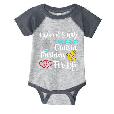 Cruise Ship Couple Husband & Wife Cruising Partners For Life Infant Baby Jersey Bodysuit