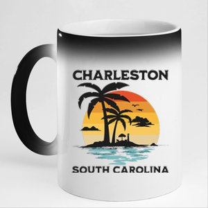 Charleston South Carolina Beach Summer Vacation 11oz Black Color Changing Mug