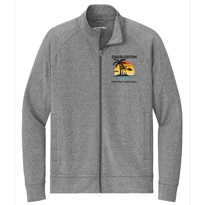 Charleston South Carolina Beach Summer Vacation Stretch Full-Zip Cadet Jacket