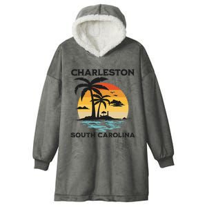 Charleston South Carolina Beach Summer Vacation Hooded Wearable Blanket