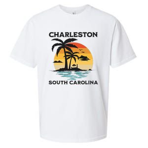 Charleston South Carolina Beach Summer Vacation Sueded Cloud Jersey T-Shirt