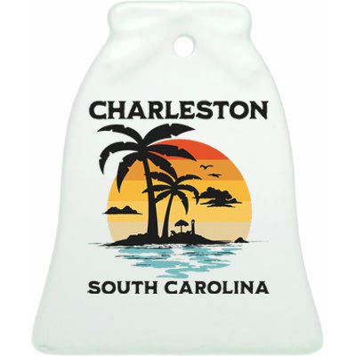 Charleston South Carolina Beach Summer Vacation Ceramic Bell Ornament