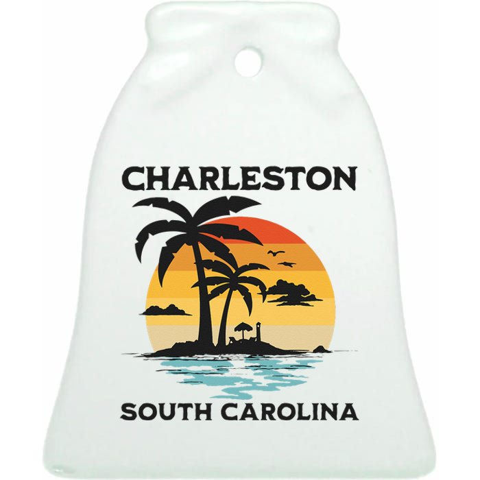 Charleston South Carolina Beach Summer Vacation Ceramic Bell Ornament