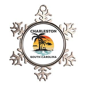 Charleston South Carolina Beach Summer Vacation Metallic Star Ornament