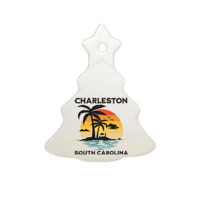 Charleston South Carolina Beach Summer Vacation Ceramic Tree Ornament