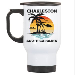 Charleston South Carolina Beach Summer Vacation Stainless Steel Travel Mug