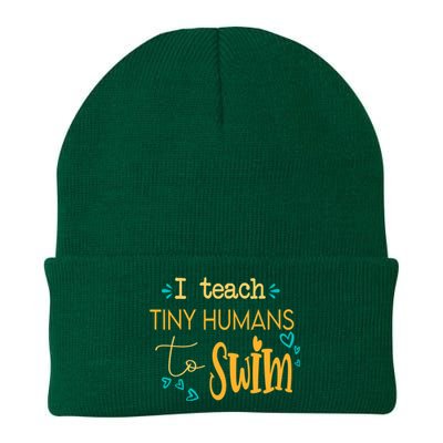 cool swim coach I teach tiny humans to swim swimming teacher Knit Cap Winter Beanie