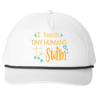 cool swim coach I teach tiny humans to swim swimming teacher Snapback Five-Panel Rope Hat