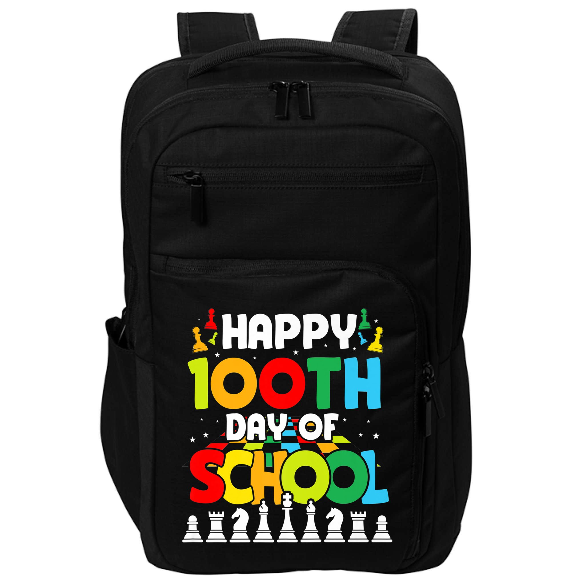 Chess Stuff Chess Club Chess Merch 100th Day Of School Chess Gift Impact Tech Backpack