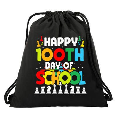 Chess Stuff Chess Club Chess Merch 100th Day Of School Chess Gift Drawstring Bag