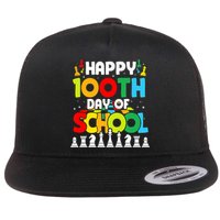 Chess Stuff Chess Club Chess Merch 100th Day Of School Chess Gift Flat Bill Trucker Hat