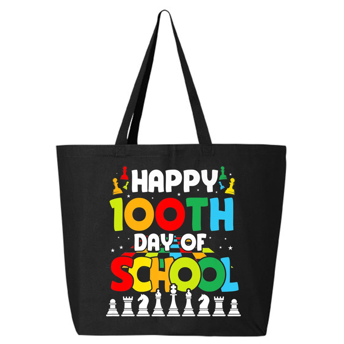 Chess Stuff Chess Club Chess Merch 100th Day Of School Chess Gift 25L Jumbo Tote