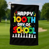 Chess Stuff Chess Club Chess Merch 100th Day Of School Chess Gift Golf Towel