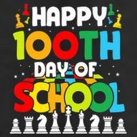 Chess Stuff Chess Club Chess Merch 100th Day Of School Chess Gift Golf Towel