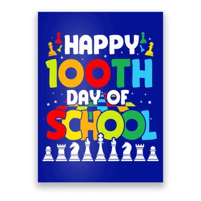 Chess Stuff Chess Club Chess Merch 100th Day Of School Chess Gift Poster