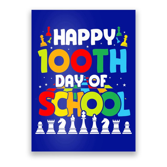 Chess Stuff Chess Club Chess Merch 100th Day Of School Chess Gift Poster