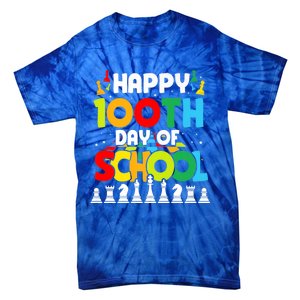 Chess Stuff Chess Club Chess Merch 100th Day Of School Chess Gift Tie-Dye T-Shirt