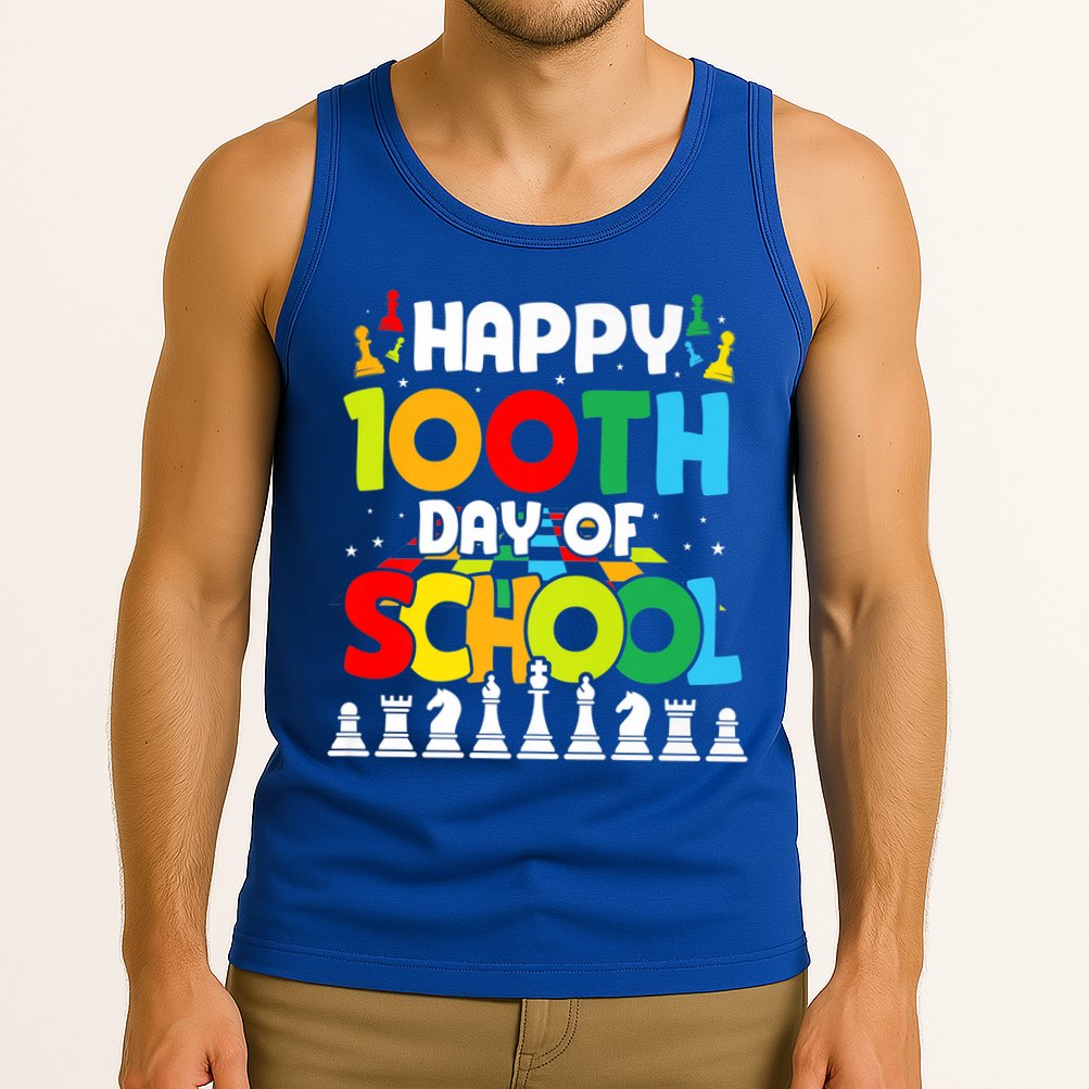 Chess Stuff Chess Club Chess Merch 100th Day Of School Chess Gift Tank Top