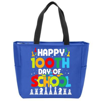Chess Stuff Chess Club Chess Merch 100th Day Of School Chess Gift Zip Tote Bag