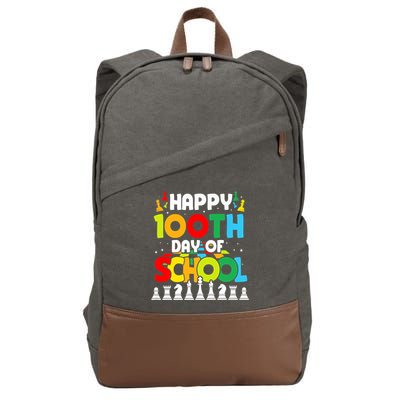 Chess Stuff Chess Club Chess Merch 100th Day Of School Chess Gift Cotton Canvas Backpack