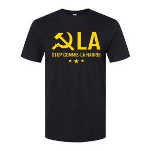 Commiela Stop Commie La Harris Stop Kamala Trump 2024 Softstyle CVC T-Shirt