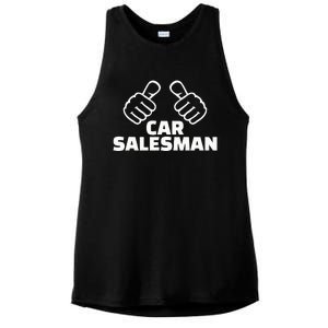 Car Salesman Ladies PosiCharge Tri-Blend Wicking Tank