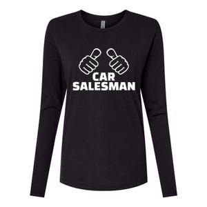 Car Salesman Womens Cotton Relaxed Long Sleeve T-Shirt