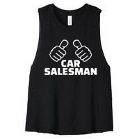 Car Salesman Women's Racerback Cropped Tank