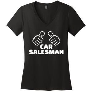 Car Salesman Women's V-Neck T-Shirt