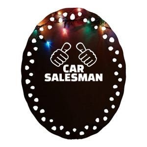 Car Salesman Ceramic Oval Ornament