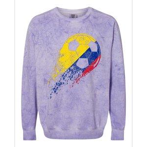 Colombia Soccer Colombian Flag Pride Soccer Player Colorblast Crewneck Sweatshirt