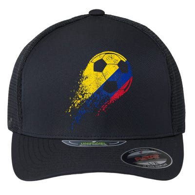 Colombia Soccer Colombian Flag Pride Soccer Player Flexfit Unipanel Trucker Cap