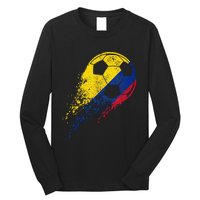 Colombia Soccer Colombian Flag Pride Soccer Player Long Sleeve Shirt