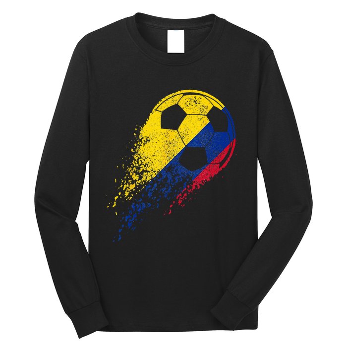 Colombia Soccer Colombian Flag Pride Soccer Player Long Sleeve Shirt