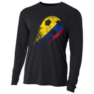 Colombia Soccer Colombian Flag Pride Soccer Player Cooling Performance Long Sleeve Crew