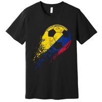 Colombia Soccer Colombian Flag Pride Soccer Player Premium T-Shirt