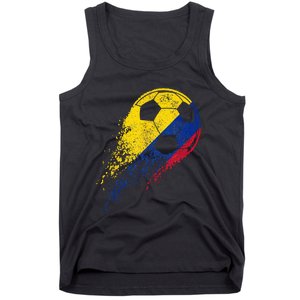 Colombia Soccer Colombian Flag Pride Soccer Player Tank Top