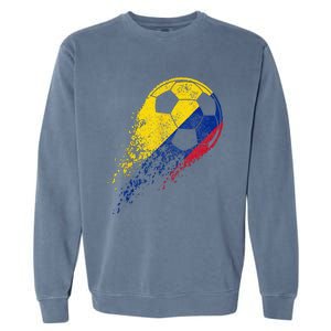 Colombia Soccer Colombian Flag Pride Soccer Player Garment-Dyed Sweatshirt