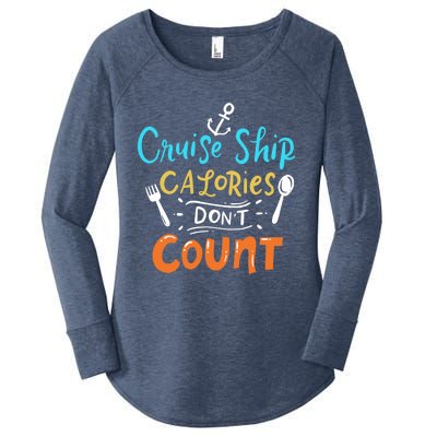 Cruise Ship Calories Don't Count Women's Perfect Tri Tunic Long Sleeve Shirt